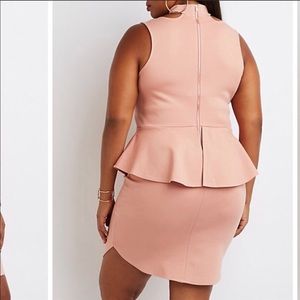 A pink plus size dress